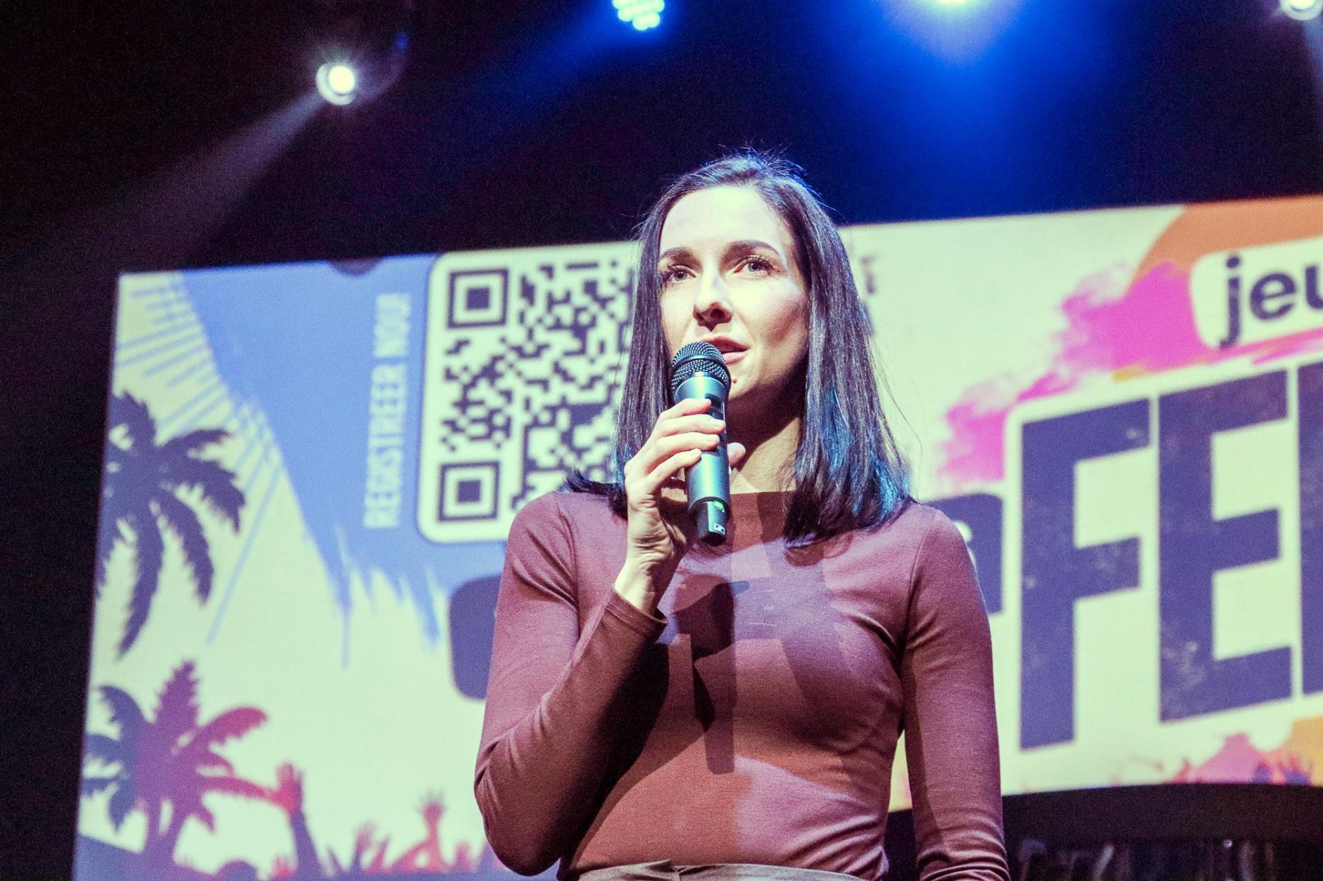 Melinda on the keynote stage